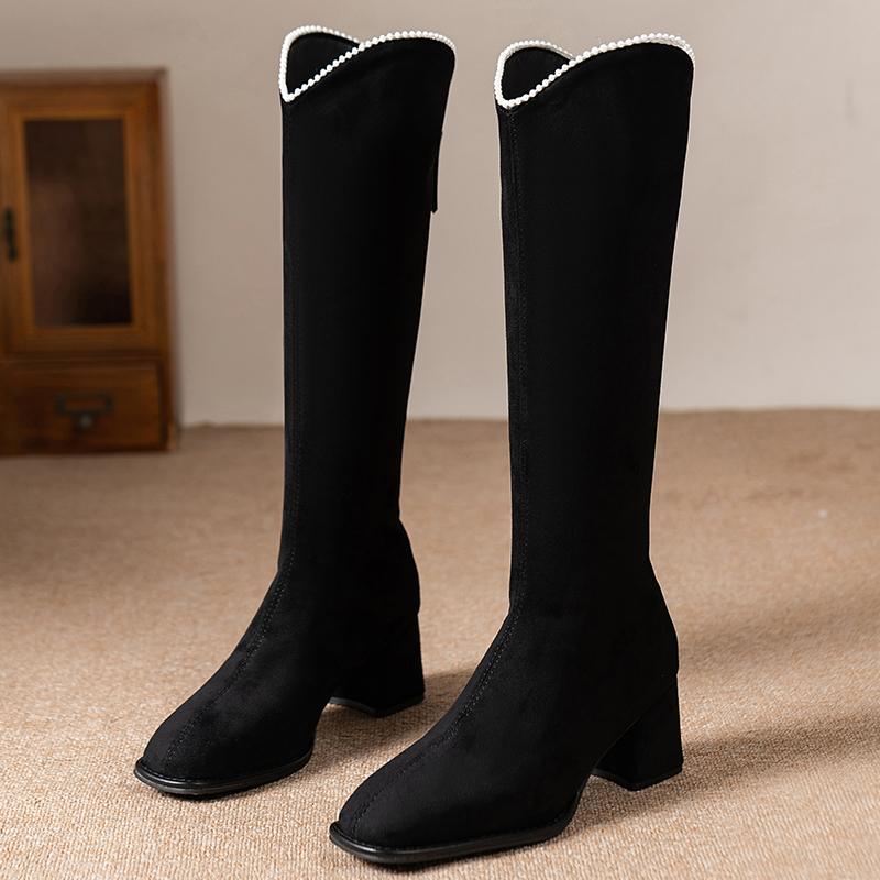 Fashion Autumn Women's Chunky Heel Over The Knee Boots New High Heel Thigh High Boots for Women Heeled Shoes Dress Party Women's Boots