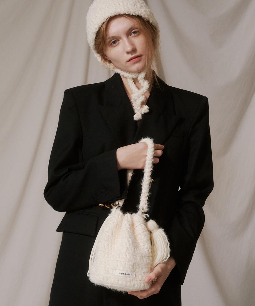 Mystikotita Dusk Bloom Tassel Bag - Ivory