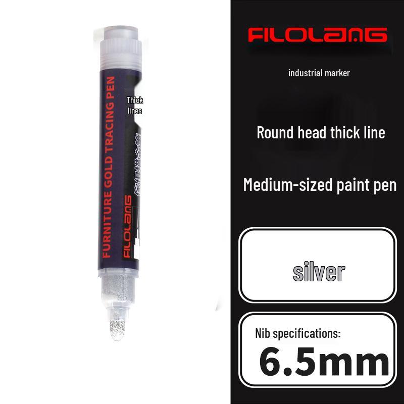 Filolang Waterproof Large Round Tip Tire Marker - Fade-Resistant for Construction Use