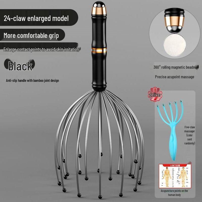 Octopus 24-Claw Scalp Massager Roller: Head Scratcher & Itch Relief Tool