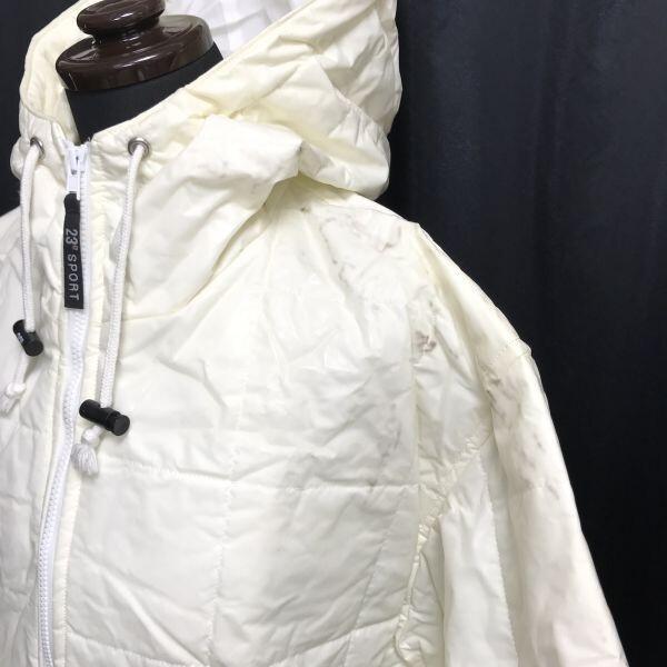 USED/Made in Japan 23KU SPORT Bench Coat Winter Jacket F Women White Padded Outerwear