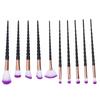 10pcs Soft Hair Makeup Brush Eyeshadow Cosmetic Brush with Spiral Handle Makeup Tool