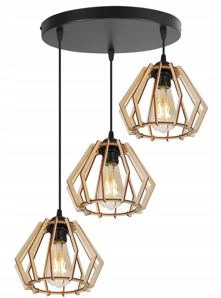 MODERN WOODEN LED CEILING HANGING LAMP