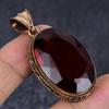 Natural Garnet Gemstone Handmade 925 Sterling Silver Jewelry Pendant 2.09" E2I44