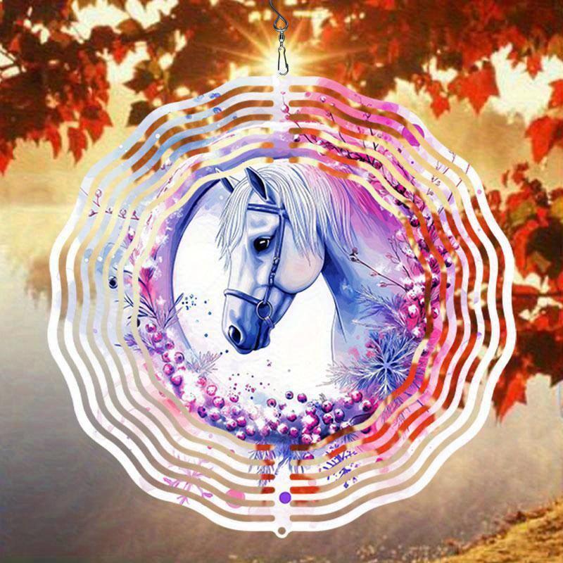 Carrillón de viento colgante de 10 pulgadas con gancho de 360 grados para decoración de jardín de balcón Primavera Verano Decoración exterior