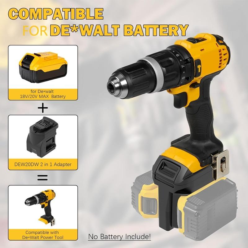 For Dewalt 2-in-1 Adapter For two 20V Battery Convert to For Dewalt 20V Cordless Power Tool Powered Double The Battery Capacity