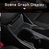 4Pcs Carbon Fiber Center Cupholder Cover Trim For Honda Civic Coupe 2013-2015
