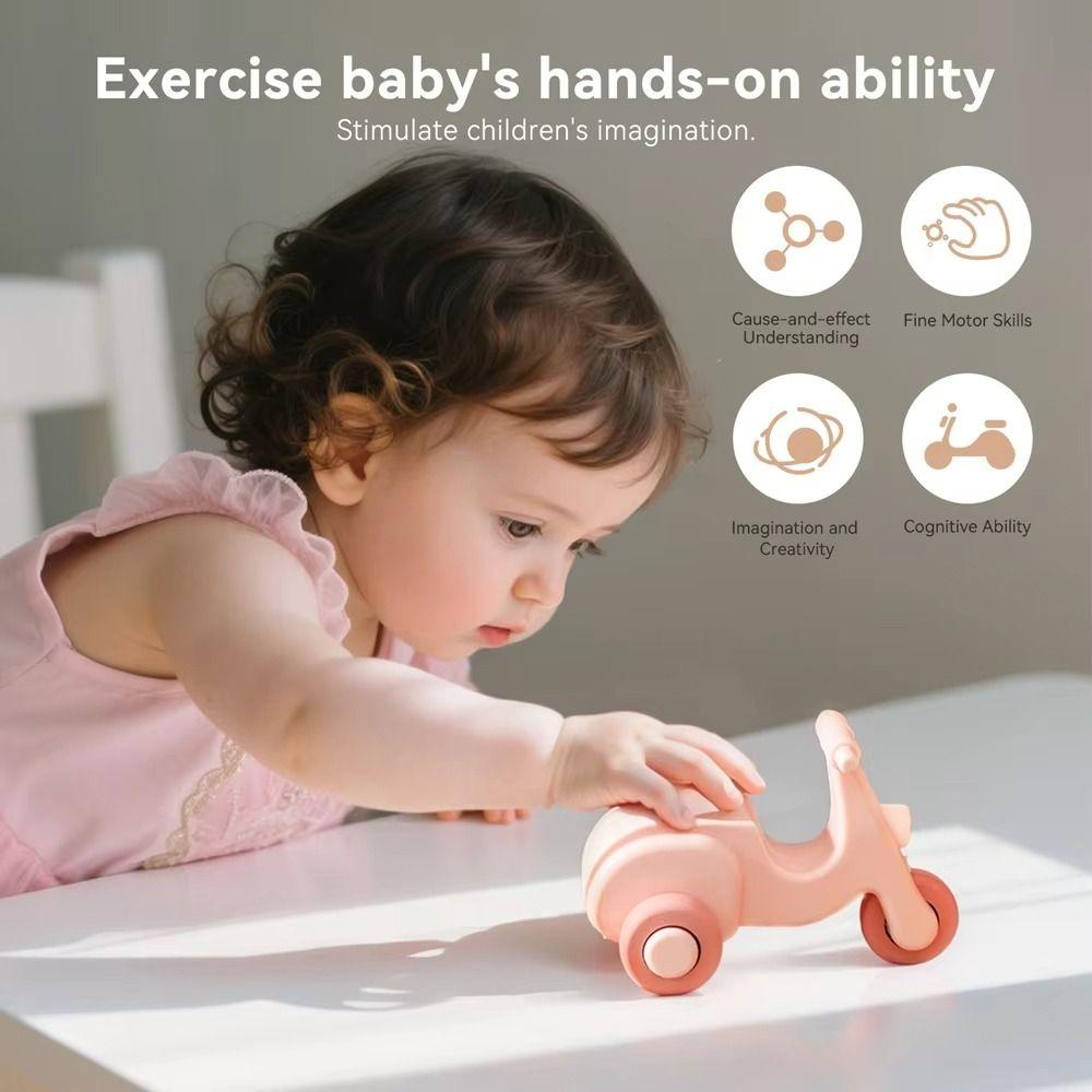 BPA Free Children's Car Model Toys Educational Baby Teething Toys New Baby Silicone Car Toys