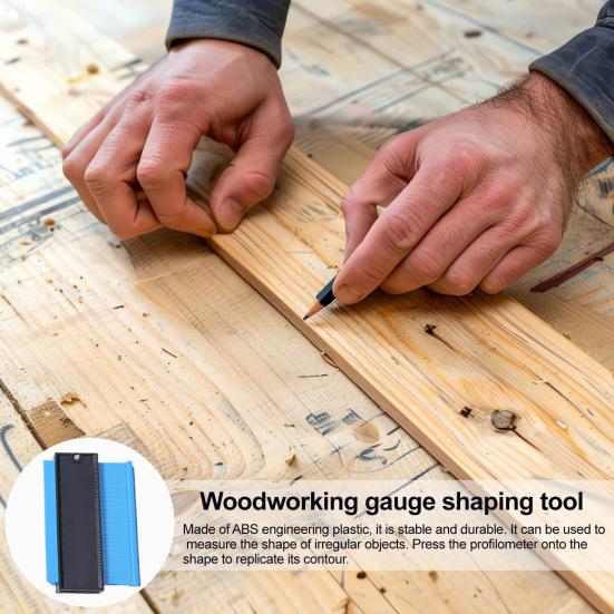 Contour Gauge Compact Design Portable Multipurpose Profile Copy Contour Gauge Standard Pipe Tile Wood Laminate Measuring Tool