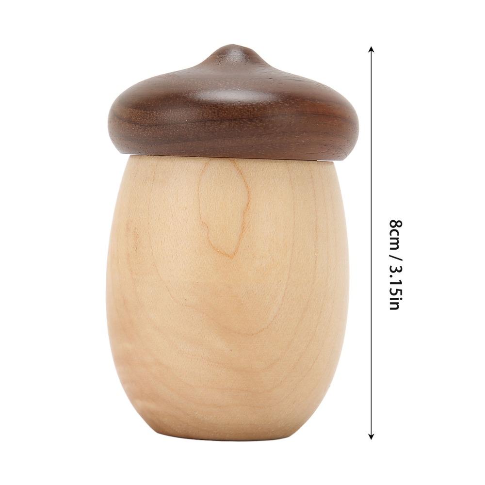 Wood Acorn Toothpick Container 8cm Height Toothpick Holder Dispenser  Office Use