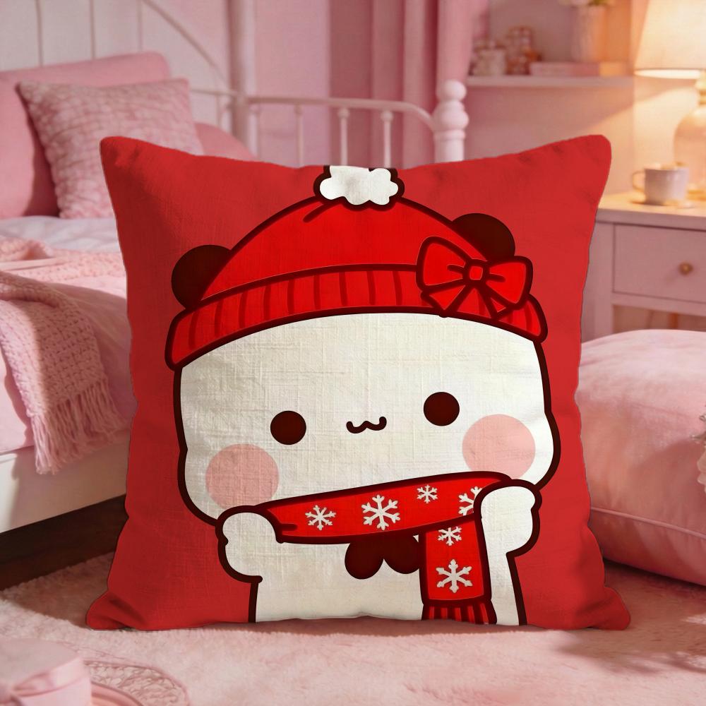 BUBU DUDU Cute Bear Cushion Cover Premium Comfort Reversible Pillow Cove Two In One Design For Any Room  Car Interior