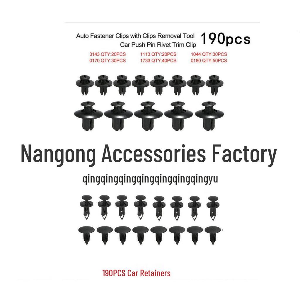 200-Piece Boxed Car Trim Panel Clips for Honda, Toyota, Ford - Accessory Fixing Set