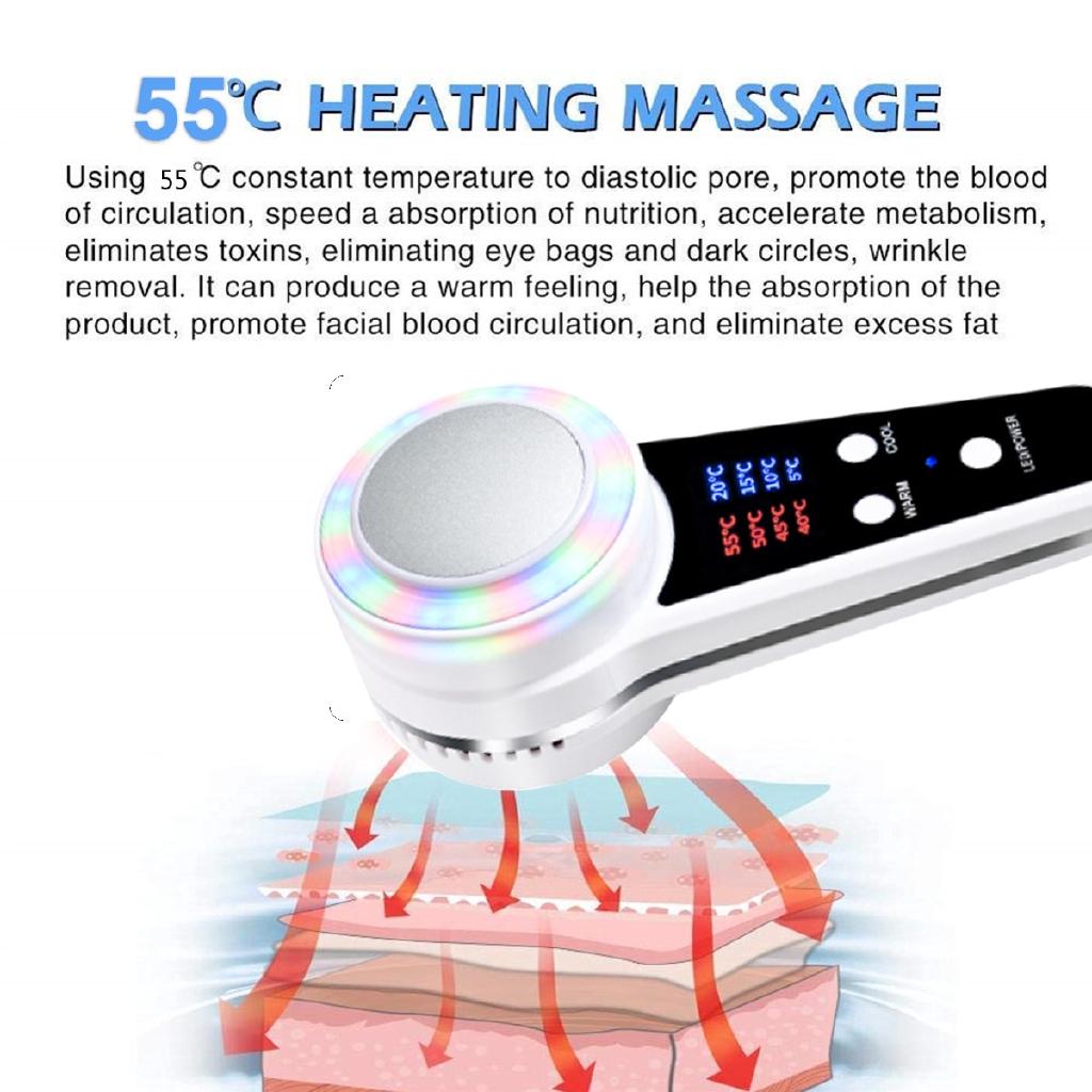 Hot Cold Hammer Cryotherapy Face Lifting Electric anti aging Skin Tightening Device Skin Rejuvenation Spa Facial Massager