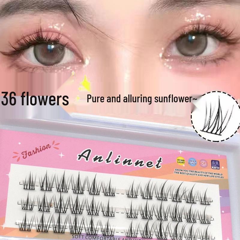 Large Capacity 3-Row False Eyelashes Set - Pure Desire and White Moonlight Styles