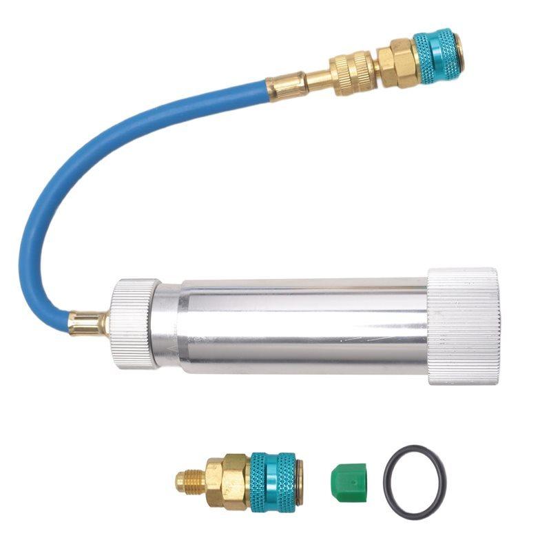 For R134A R410A R22 R12 Compatible 2Oz Oil Injector Refrigerant Injector 1/4In SAE Connector 2Oz For Car Accessories