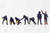 American Diorama Pit Crew Set III Blue Figure Set American Diorama Pit Crew Metal Figures Set 1/18 7-piece [item]