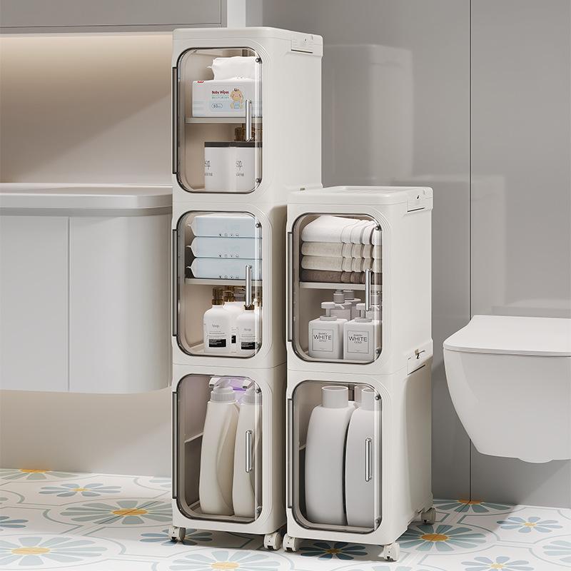 Toilet Storage Cabinets, Bathroom Cabinets, Kitchen Shelves, Foliding Storage Cabinet 1/2/3/4/5 Layers