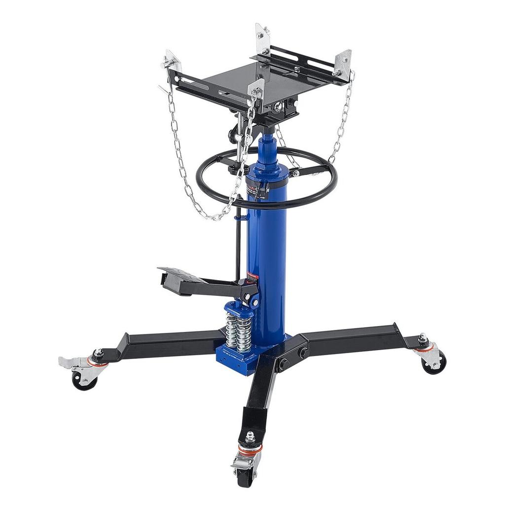 Hydraulic Transmission Jack, 1322 Lbs / 0.6 Ton Lifting Capacity Telescoping Transmission Jack with Foot Pedal, Dual Telescopic Trans, 88-176 Cm High