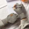 1Pair Knitted Fingerless Gloves Winter Thicken Warm Touch Screen Gloves For Men Women Warm Half Finger Thickened Gloves Gifts