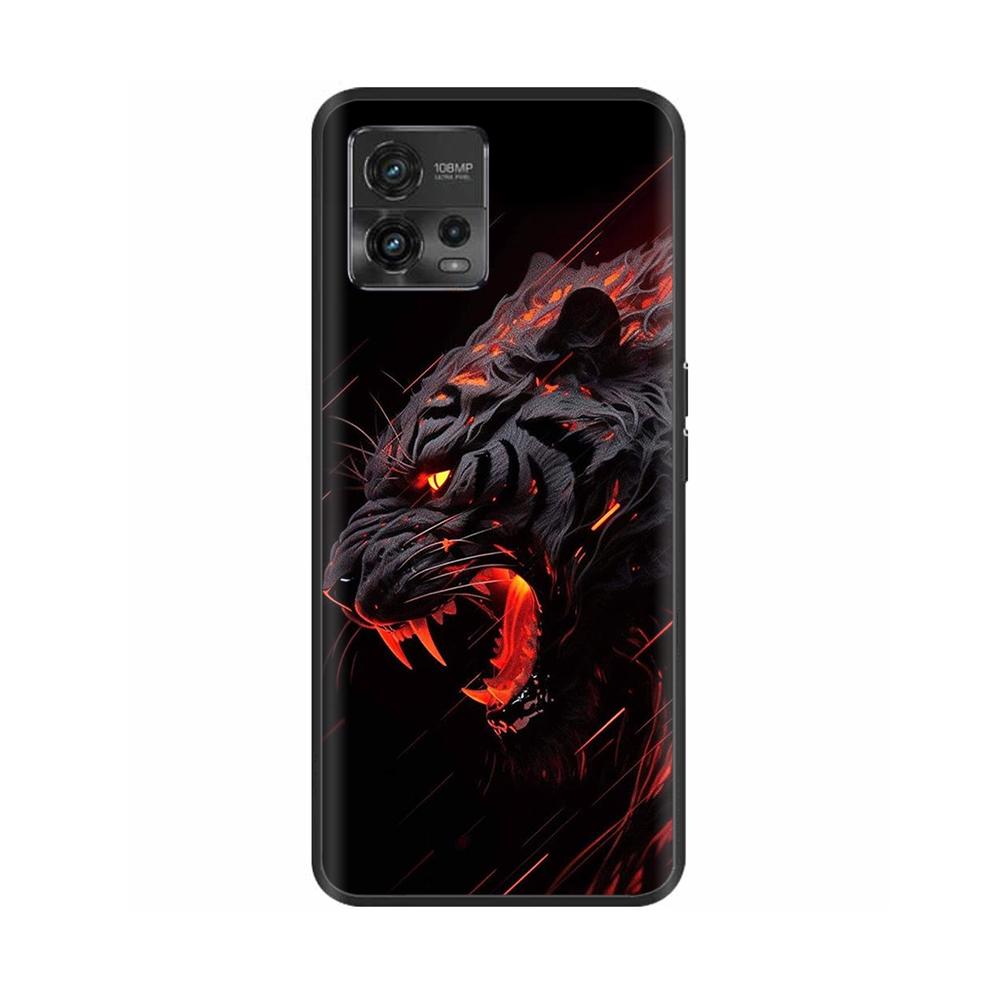 For Moto G72 Case Couple Panda Phone Back Cover For Motorola G72 Cover MotoG72 G 72 Protective Soft Liquid Silicone Funda Bumper