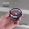 Cross-Border Minecraft Pixel Compass Keychain Pendant