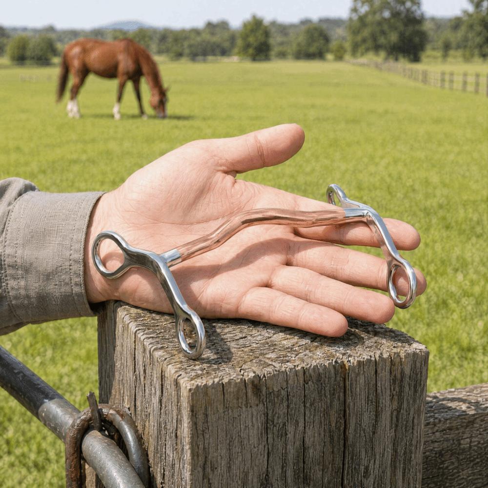 Durable Horse Mouth Bit Rust Proof Horse Snaffle Bit Easy To Install Horse Breaking Bit Riding