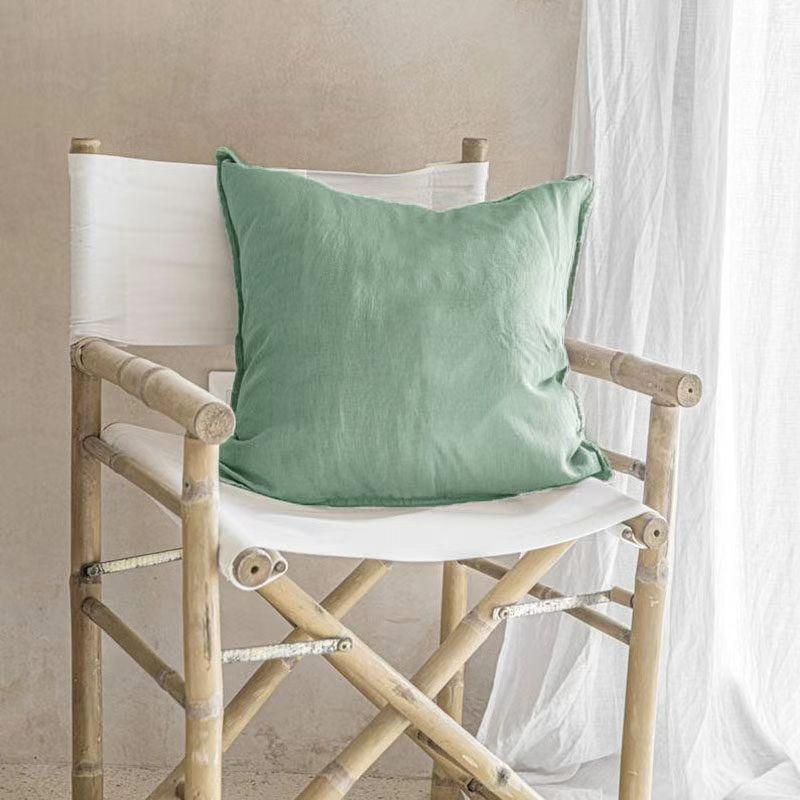 100% Linnen Kussensloop, Zachte en Comfortabele Kussenhoes, Home Decor Bankkussenshoes, Woonkamer Bank Sier 40X40CMx1PC meer blauwe kleur