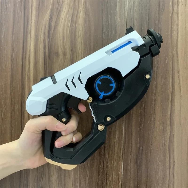 Cosplay Golden Guns Laser Rifle Revolver Prop Weapons Model Gun No Shotting Safety PU Rubber Halloween Gift