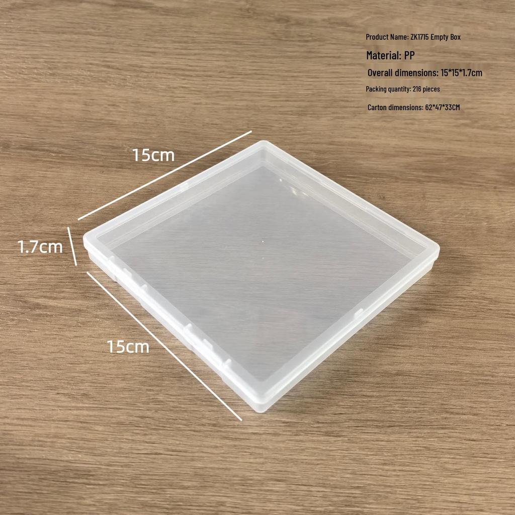 Transparent Ultra-Thin 1.7cm Rectangular Jewelry Box with Lid