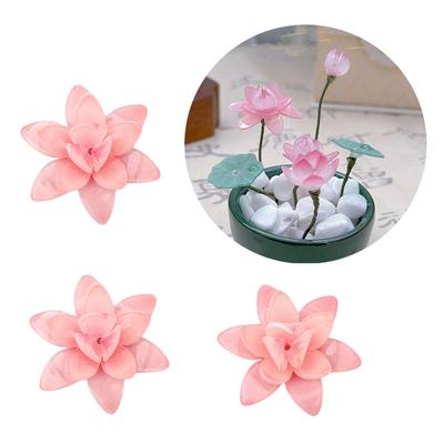 5pcs Jewelry Components Water Lilys Flower/Leaf Ornament Handmade Resin Craft Materials for Jewelry Making and Crafts