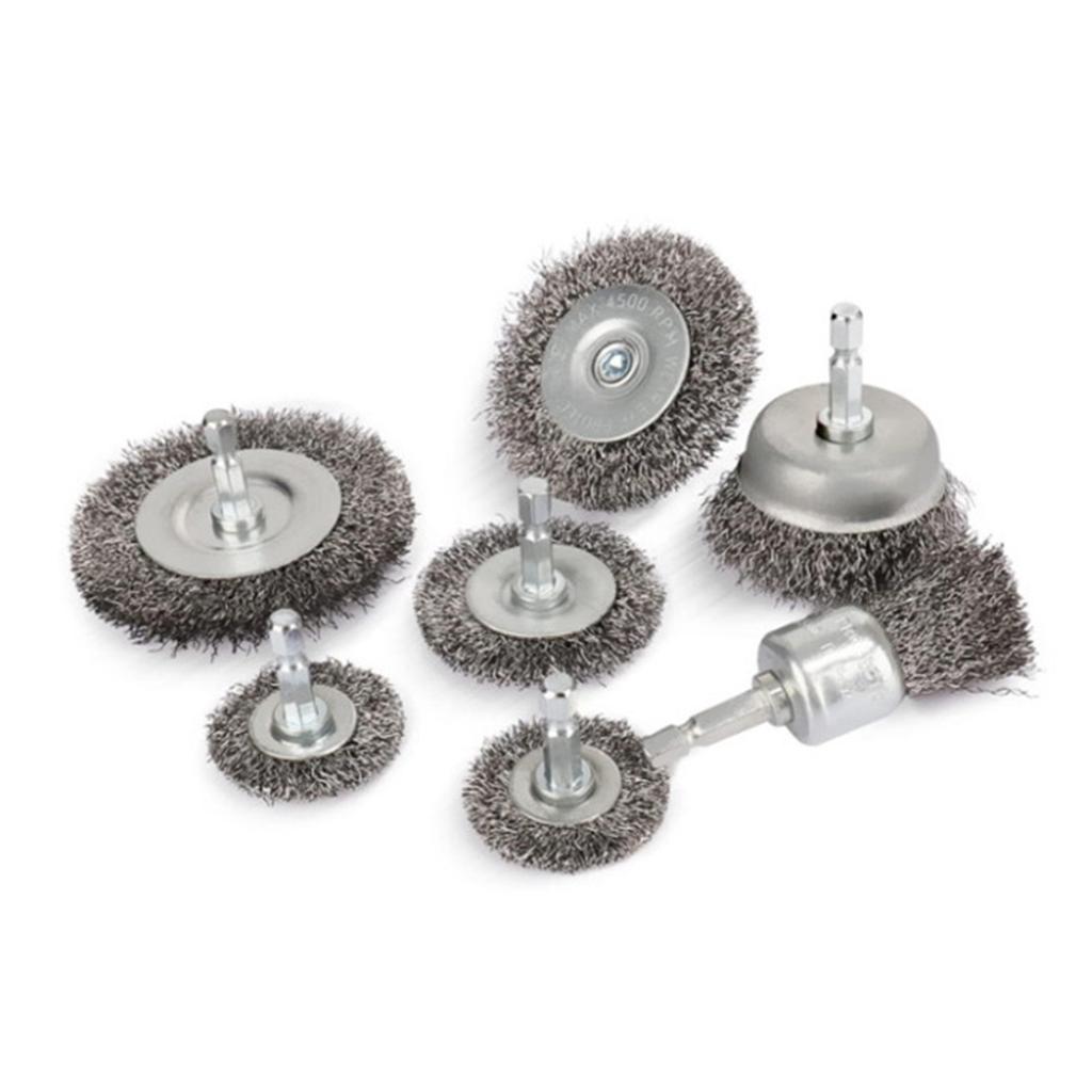 Hochleistungs-Stahldrahtbürste mit Sechskantschaft für professionelle und Heimwerker-Rostentfernungsprojekte, Heimreparatur, Polieren