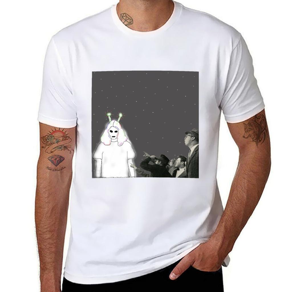 Glowing Alien Boy From Outer Space Tshirt Casual Light Summer Short Sleeve Top Tshirt