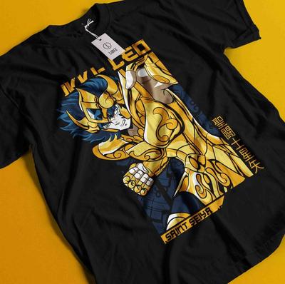 Saint Seiya T-Shirt Knights Of the Zodiac Hyoga Ikki Shun Anime Manga Tee Unisex