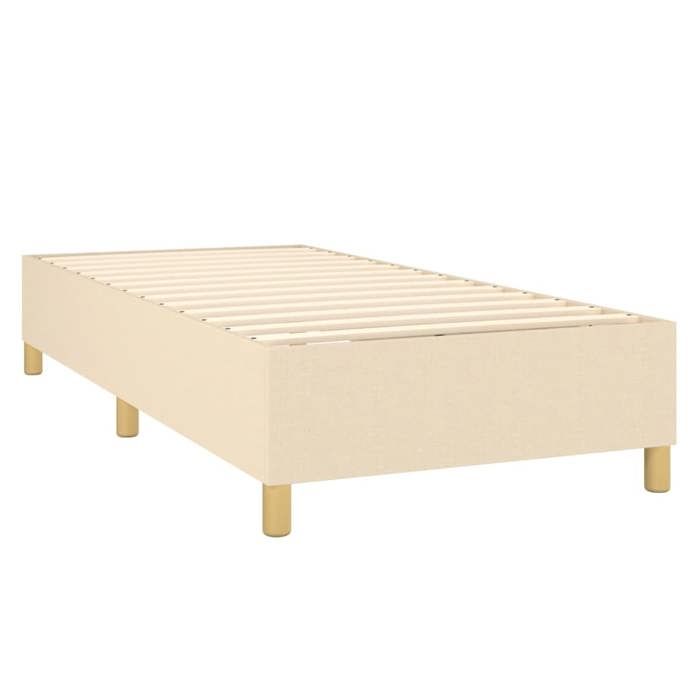 Maison Exclusive - Sommier à lattes de lit avec matelas Crème 100x200 cm Tissu