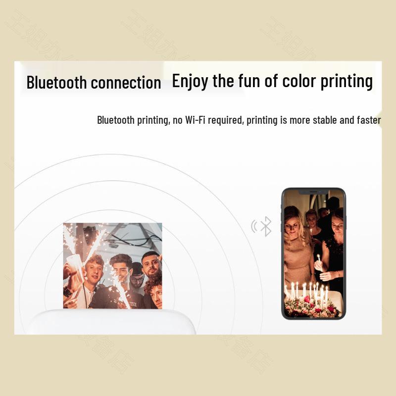Hanin MT53 Mini Bluetooth Portable Color ID Photo Printer