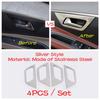 Car Inner Door Handle Bowl Frame Cover Trim Fit For Peugeot 3008 5008 GT 2017 - 2025 ABS / Stainless Steel Accessories Interior