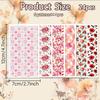 24 Sheets 6 Styles Ceramics Clay Water Transfer Paper Underglaze Transfer Decals for DIY Earrings Pendants Hair Clip Flower 12x7cm 4 sheets/style
