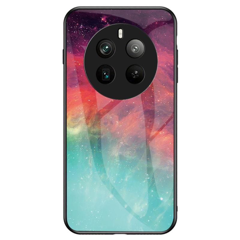 

For Realme 12 Pro 5G/12 Pro+ 5G Case Slim Tempered Glass Phone Cover Starry Sky Pattern Design Color Starry Sky