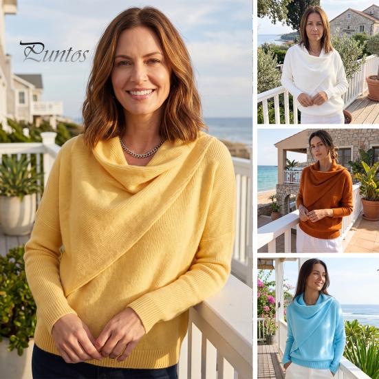 Weiche Herbstoberteile Damen Rollkragen Strickpullover, Einfarbiger Langarm-Oberteil Pullover, Herbst Winter Warm Locker Lässig Strickwaren Pullover