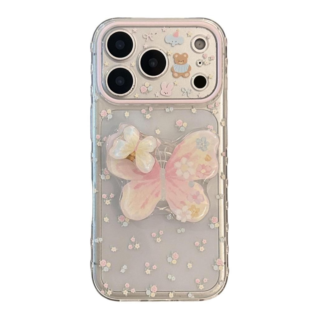Creative Butterfly Floral Phone Case for iPhone 16, iPhone 17, and iPhone 17 Pro Max