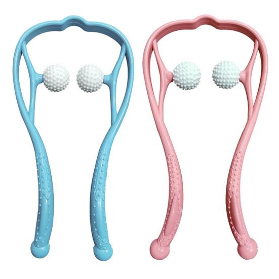 1/2 szt. Masażer szyi Shiatsu do relaksacji mięśni Ergonomiczny uchwyt Regulowane piłki dociskowe Nieelektryczny ręczny masażer do domu, biura, podróży