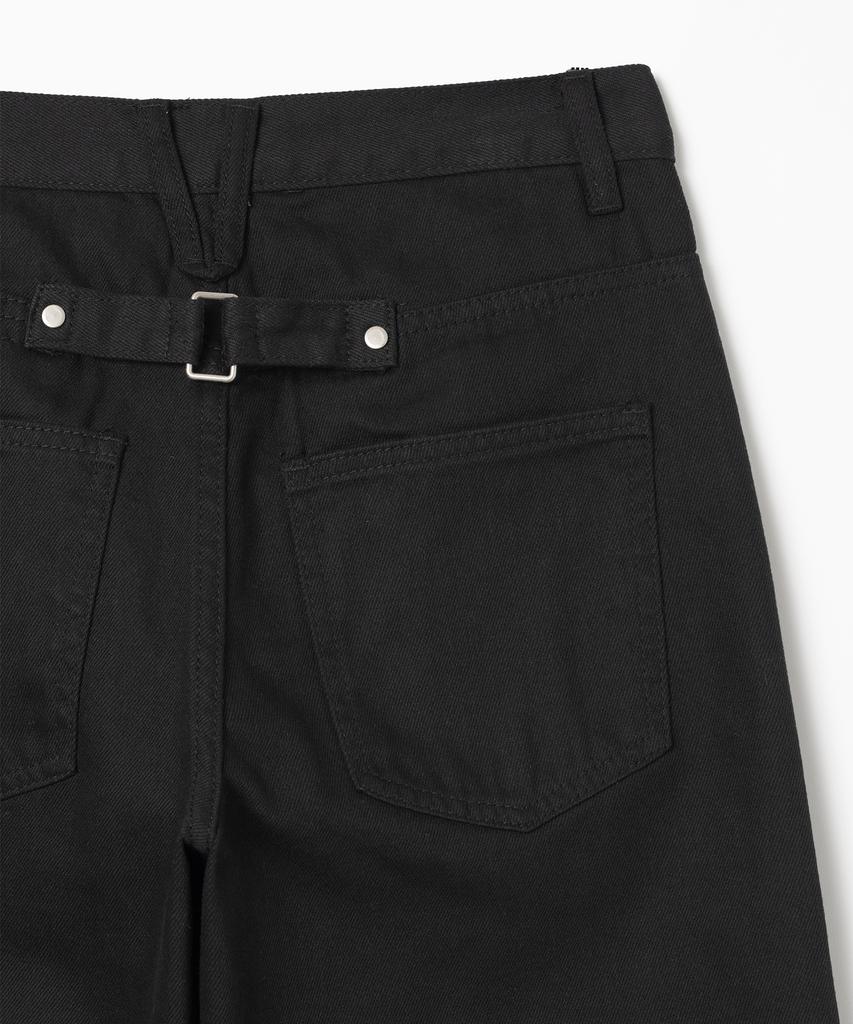 MILLO WOMEN Double Knee Cotton Loose Pants [Black]