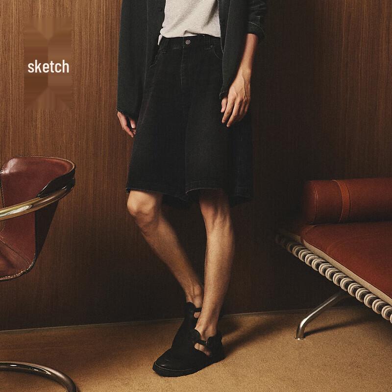 

CROQUIS Men s 2024 Spring Straight Casual Denim Shorts S