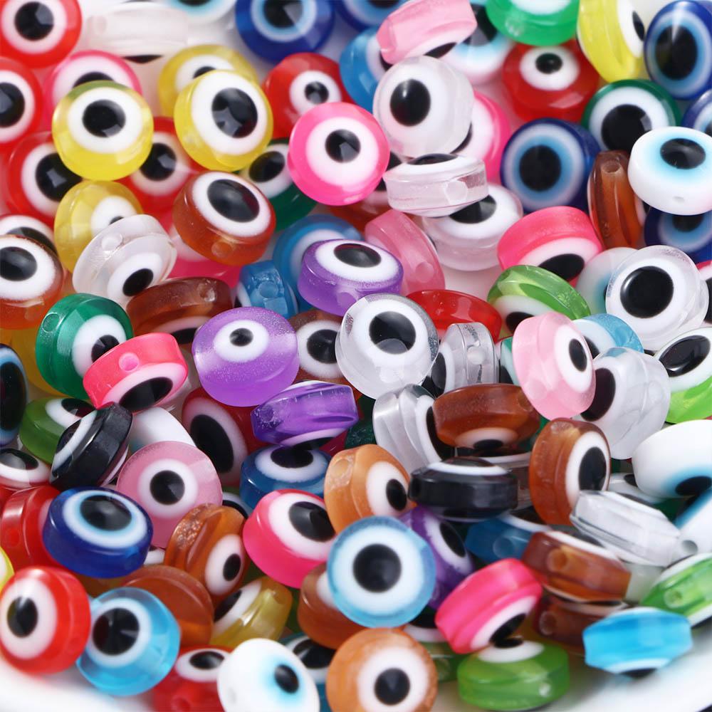 Kit Student Handgemachtes DIY Basteln Dämonenauge Perlen Schmuckherstellung Zubehör Oval Form Abstandshalter Perlen