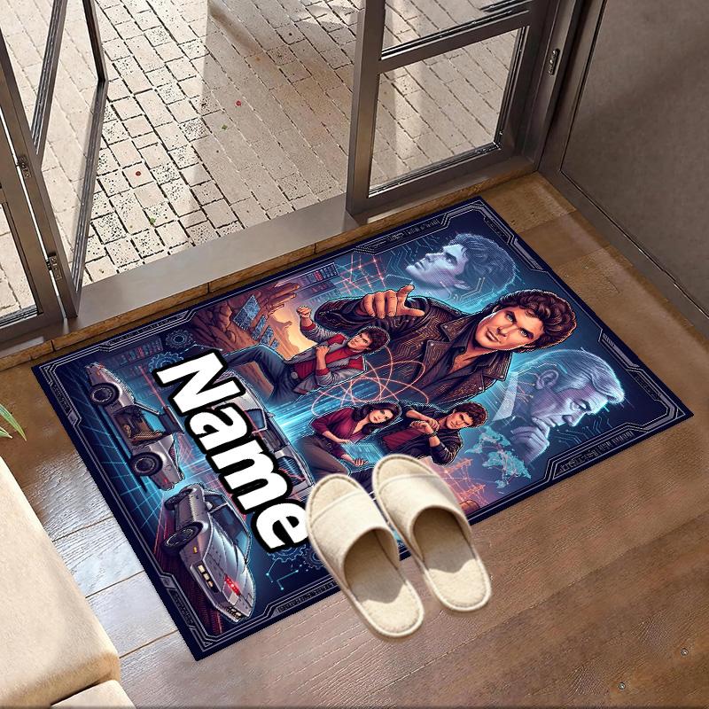 Custom Name Personalized Knight Rider Print Carpet, Versatile Home Decor Rug, for Playroom, Apartment, Balcony, Entryway, Hallway Gift