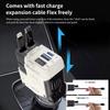 4 IN 1 Einziebares Autoladegerät USB Typ C Kabel Für IPhone Huawei Samsung Schnellladekabel Zigarettenanzünderadapter D QC3. O2A3