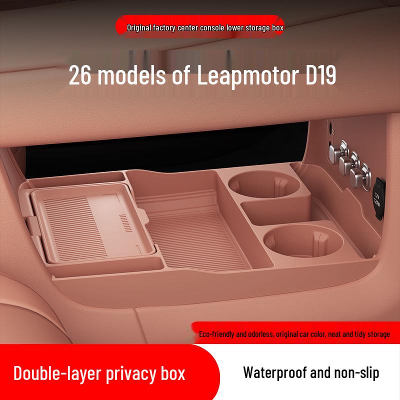 Fits 26 Models: Leapmotor D19 Console Storage Box & Glasses Holder Car Accessories.