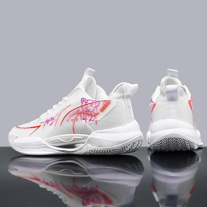 Luminous basketball shoes men's and women's combat boots rubber sole mesh middle school students teenagers middle school children sports shoes