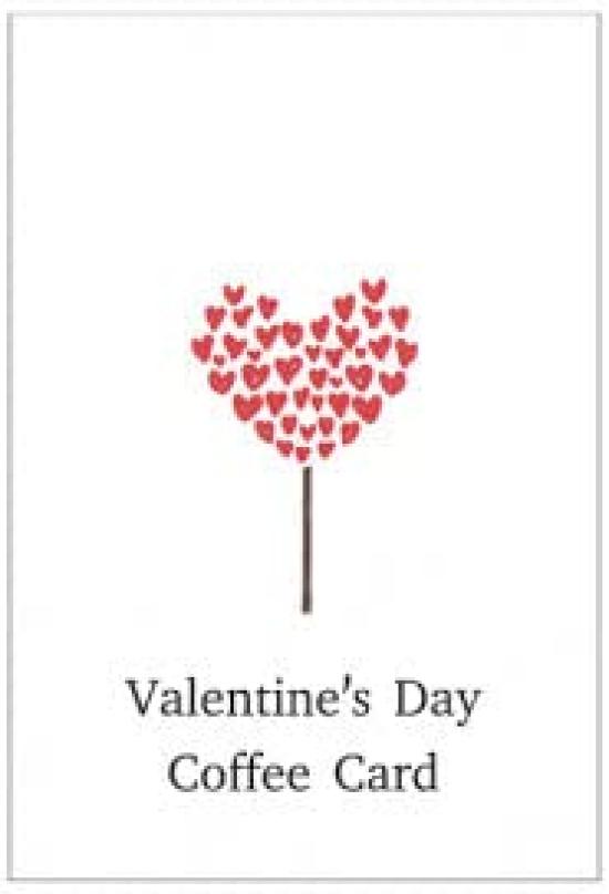 

валентинка кофейная открытка