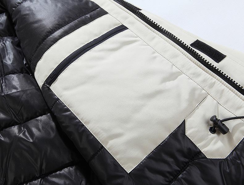 Men's Mid-Length Hooded Cotton Coat - Thickened, Trendy Autumn/Winter Jacket